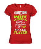 Caution This Wife Is Protected By A Cool And Handsome Soccer Player - WOMEN'S V-NECK - Soccer Empire