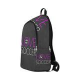 Love Soccer Fabric Backpack for Adult (Model 1659) - Casual Backpack for Adult (1659) - Soccer Empire