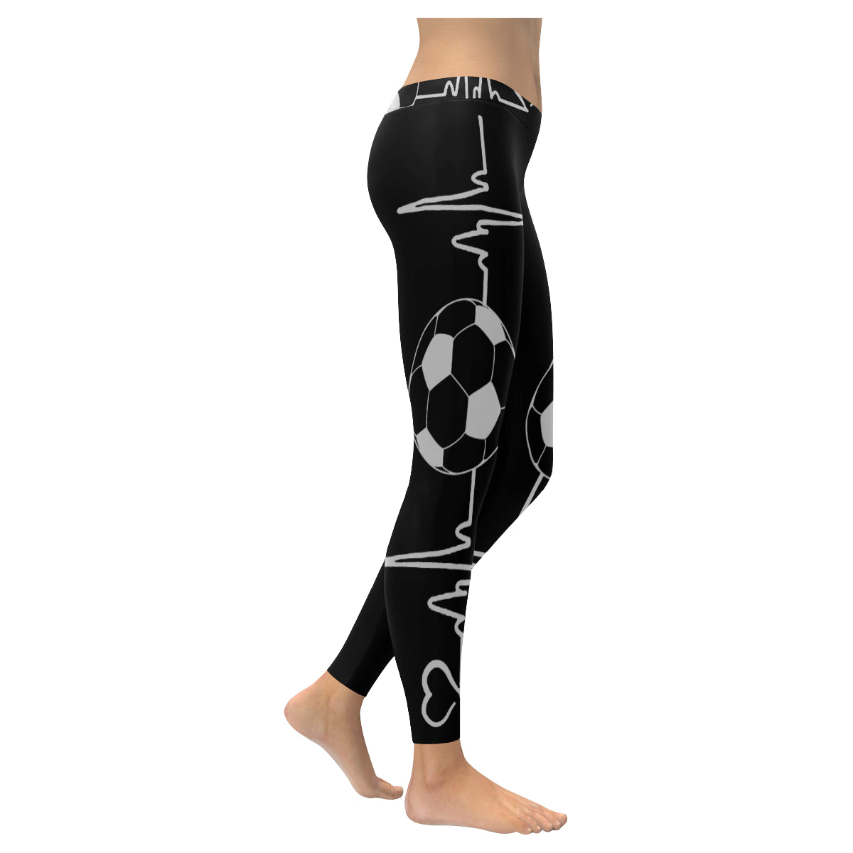 Soccer In My Heart - Low Rise Leggings (Invisible Stitch) (L05) - Soccer Empire