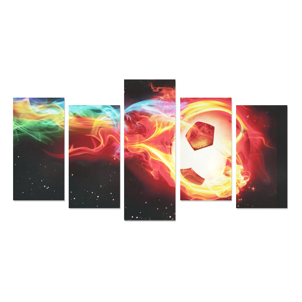 Fire Bal - Canvas Print Sets E (No Frame) - Soccer Empire