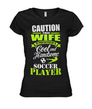 Caution This Wife Is Protected By A Cool And Handsome Soccer Player - WOMEN'S V-NECK - Soccer Empire