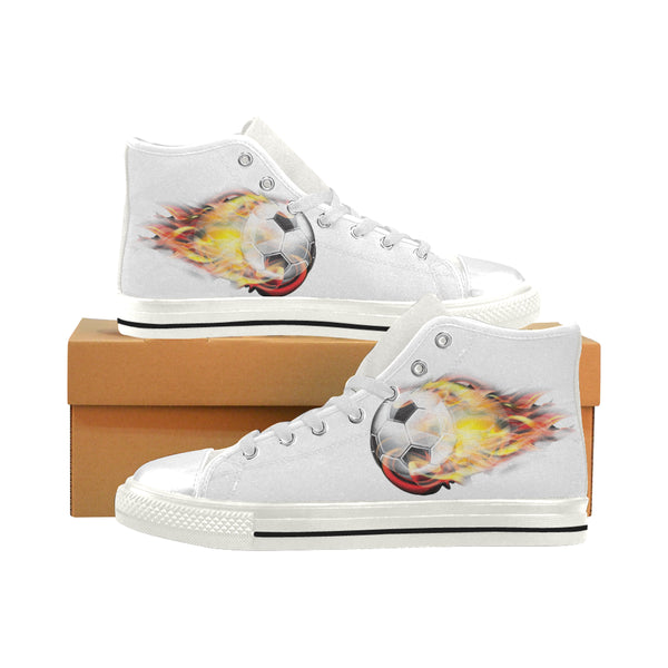 Fire Bal - Men's High Top Canvas Shoes (017) - Soccer Empire