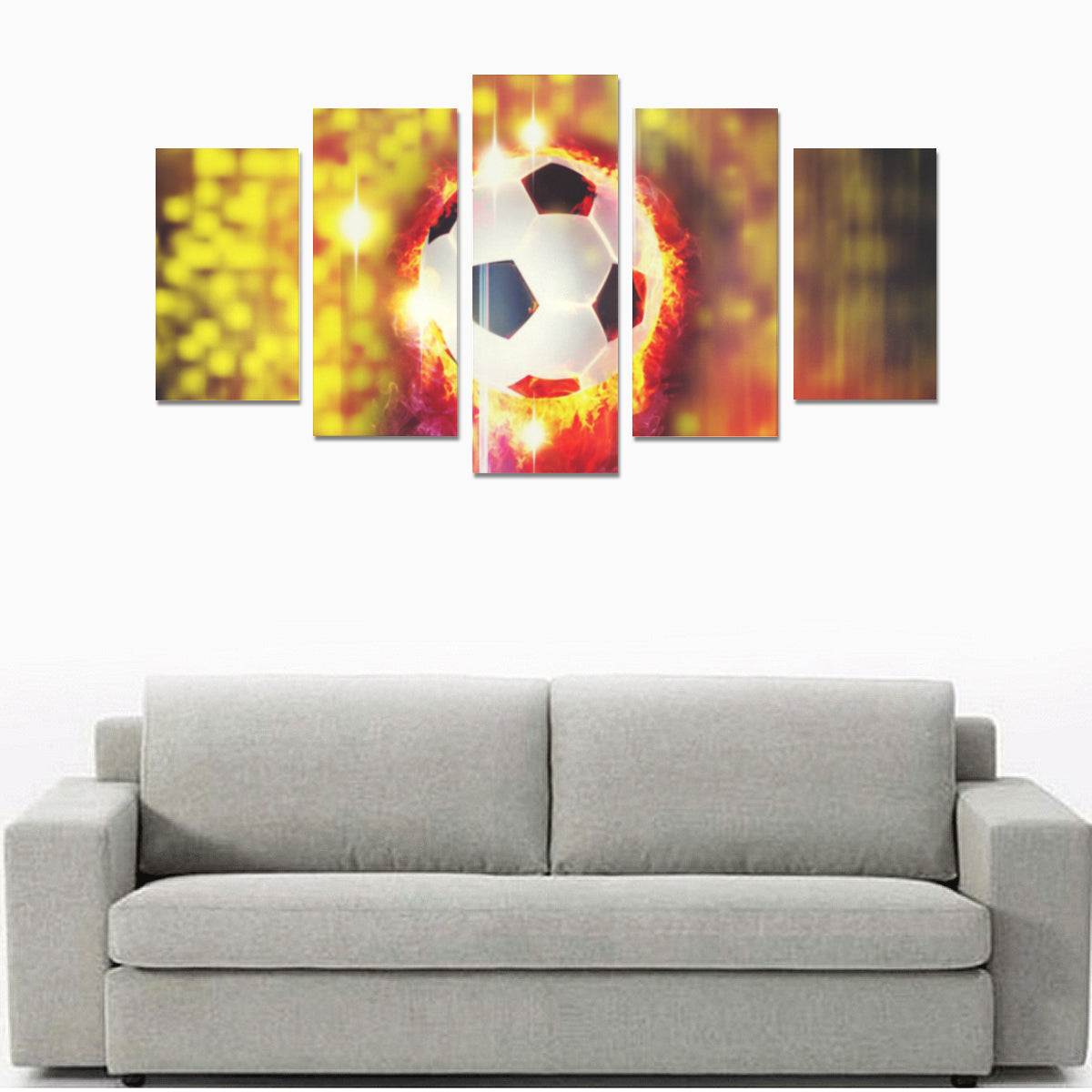 Fire Soccer - Canvas Print Sets A (No Frame) - Soccer Empire