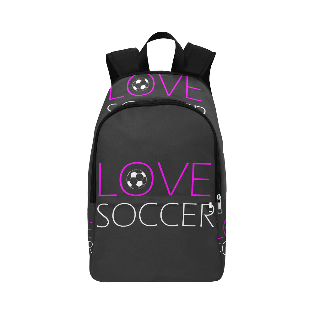 Love Soccer Fabric Backpack for Adult (Model 1659) - Casual Backpack for Adult (1659) - Soccer Empire