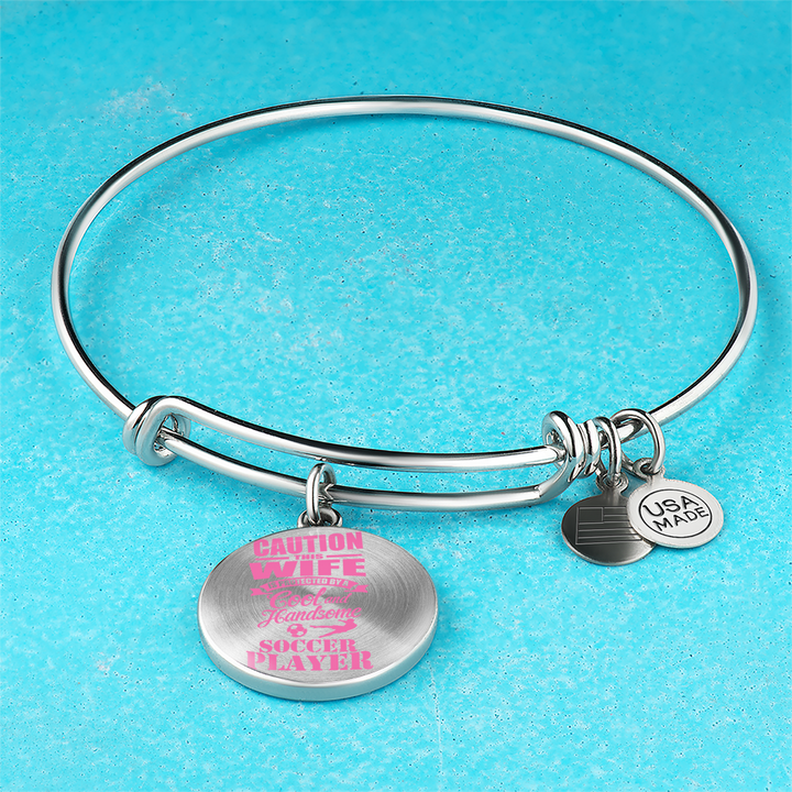 Caution This Wife Is Protected By A Cool And Handsome Soccer Player - Jewelry - Soccer Empire
