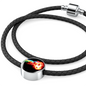 Fire Flame - Woven Leather Bracelet & Charm - Soccer Empire