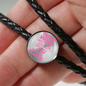 Caution This Wife Is Protected By A Cool And Handsome Soccer Player - Woven Leather Bracelet & Charm - Soccer Empire