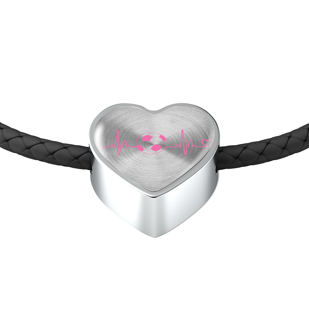 Soccer In My Heart - Woven Braided Bracelet & Charm - Soccer Empire