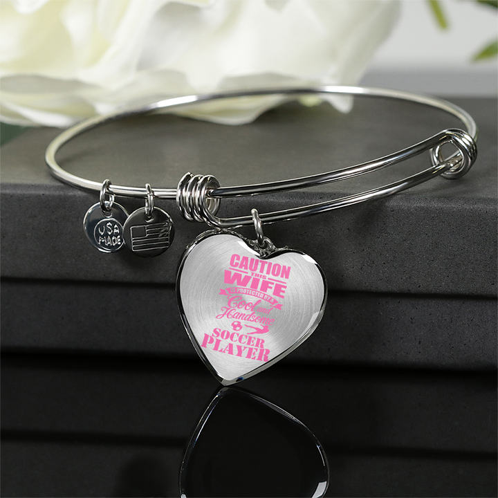 Caution This Wife Is Protected By A Cool And Handsome Soccer Player - Jewelry - Soccer Empire