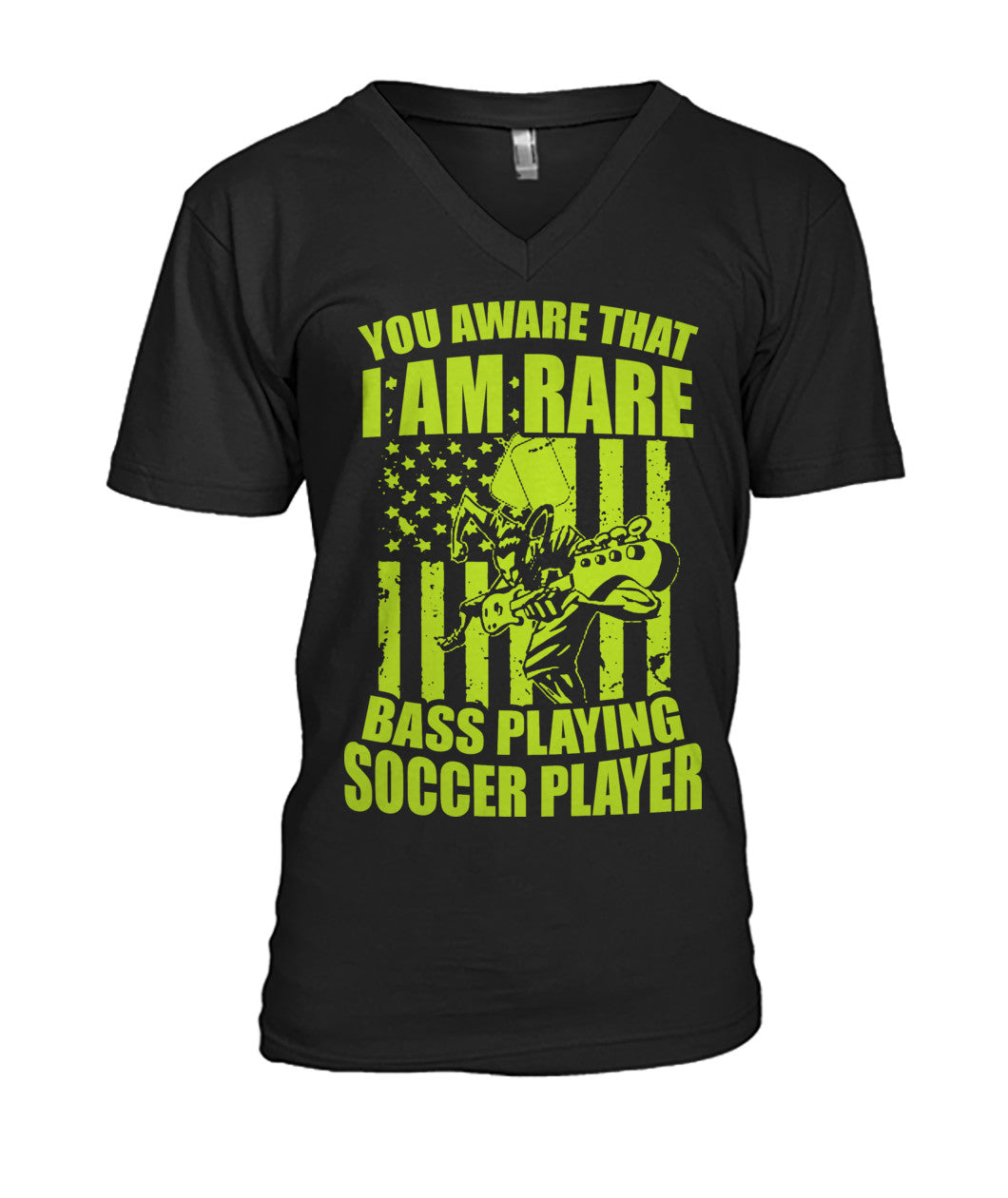 You Aware That I Am Rare Bass Playing Soccer Player - MENS V-NECK - Soccer Empire